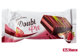 КЕКС "DOUBI PIE" В ШОКОЛАДНОЙ ГЛАЗУРИ С КЛУБНИЧНОЙ НАЧИНКОЙ 40Г (BEYOGLU)
