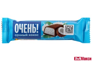 ШОКОЛАДНЫЙ БАТОНЧИК "ОЧЕНЬ" С КОКОСОМ 47Г (СЛАВЯНКА)