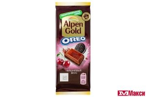 ШОКОЛАД "АЛЬПЕН ГОЛД" ОРЕО МОЛОЧНЫЙ С ВИШНЕВЫМ ВКУСОМ 85Г (МОН' ДЭЛИС РУСЬ)
