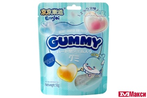 ЖЕВАТЕЛЬНЫЙ МАРМЕЛАД "HEART GUMMY" С ЖИДКОЙ НАЧИНКОЙ МИКС ВКУСОВ 50Г