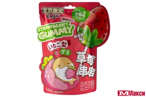 ЖЕВАТЕЛЬНЫЙ МАРМЕЛАД "STRAWBERRY GUMMY" С НАТУРАЛЬНЫМ СОКОМ НА ПАЛОЧКЕ 60Г