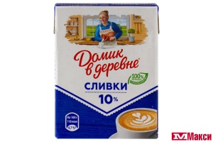 СЛИВКИ ПИТЬЕВЫЕ СТЕРИЛИЗОВАННЫЕ "ДОМИК В ДЕРЕВНЕ" 10% 0,2Л (ВИММ-БИЛЛЬ-ДАНН) (БЗМЖ)
