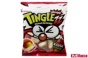 ЖЕВАТЕЛЬНЫЙ МАРМЕЛАД "TINGLEZZ" СО ВКУСОМ КОЛЫ И ЛАЙМА 50Г (ОРИОН) 