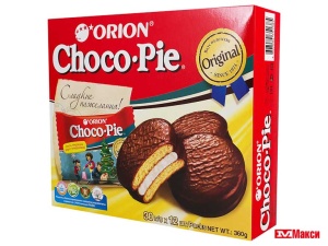 ПЕЧЕНЬЕ-СЭНДВИЧ СДОБНОЕ С ГЛАЗУРЬЮ "ЧОКОПАЙ" 12 ШТУК ПО 30Г (ОРИОН)