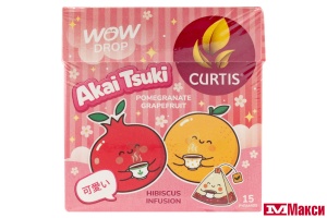 НАПИТОК ЧАЙНЫЙ "CURTIS" WOW DROP AKAI TSUKI 15ПИРАМИДОК (МАЙ)