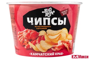 ЧИПСЫ "БИГ БОН" КАМЧАТСКИЙ КРАБ 70Г ЧАША