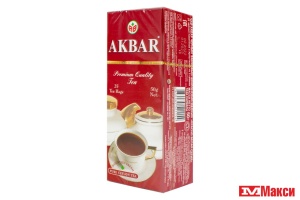 ЧАЙ ЧЕРНЫЙ "АКБАР" ЦЕЙЛОНСКИЙ ЧЕРНЫЙ 25 ПАКЕТИКОВ С ЯРЛЫЧКАМИ (AKBAR)