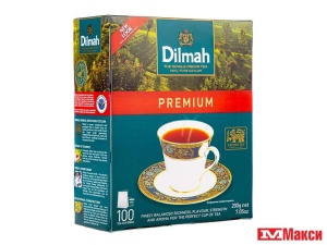 ЧАЙ "DILMAH" ЧЕРНЫЙ 100ПАКЕТИКОВ С ЯРЛЫЧКАМИ