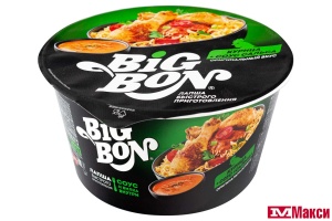 ЛАПША БЫСТРОГО ПРИГОТОВЛЕНИЯ "БИГ БОН" 85Г(курица+соус"сальса")
