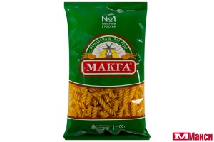 МАКАРОННЫЕ ИЗДЕЛИЯ "МАКФА" СПИРАЛЬ 400Г