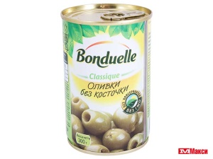 ОЛИВКИ "БОНДЮЭЛЬ" БЕЗ КОСТОЧКИ 300Г Ж/Б С КЛЮЧОМ