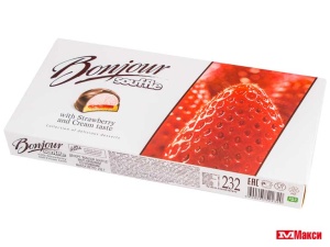 ДЕСЕРТ "БОНЖУР" 232Г (КОНТИ)(клубника со сливками)