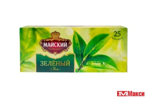 ЧАЙ "МАЙСКИЙ" КИТАЙСКИЙ ЗЕЛЕНЫЙ 25 ПАКЕТИКОВ С ЯРЛЫЧКАМИ (МАЙ)