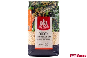 КРУПА ГОРОХ ЭЛИТНЫЙ 900Г ПАКЕТ (АГРОАЛЬЯНС)